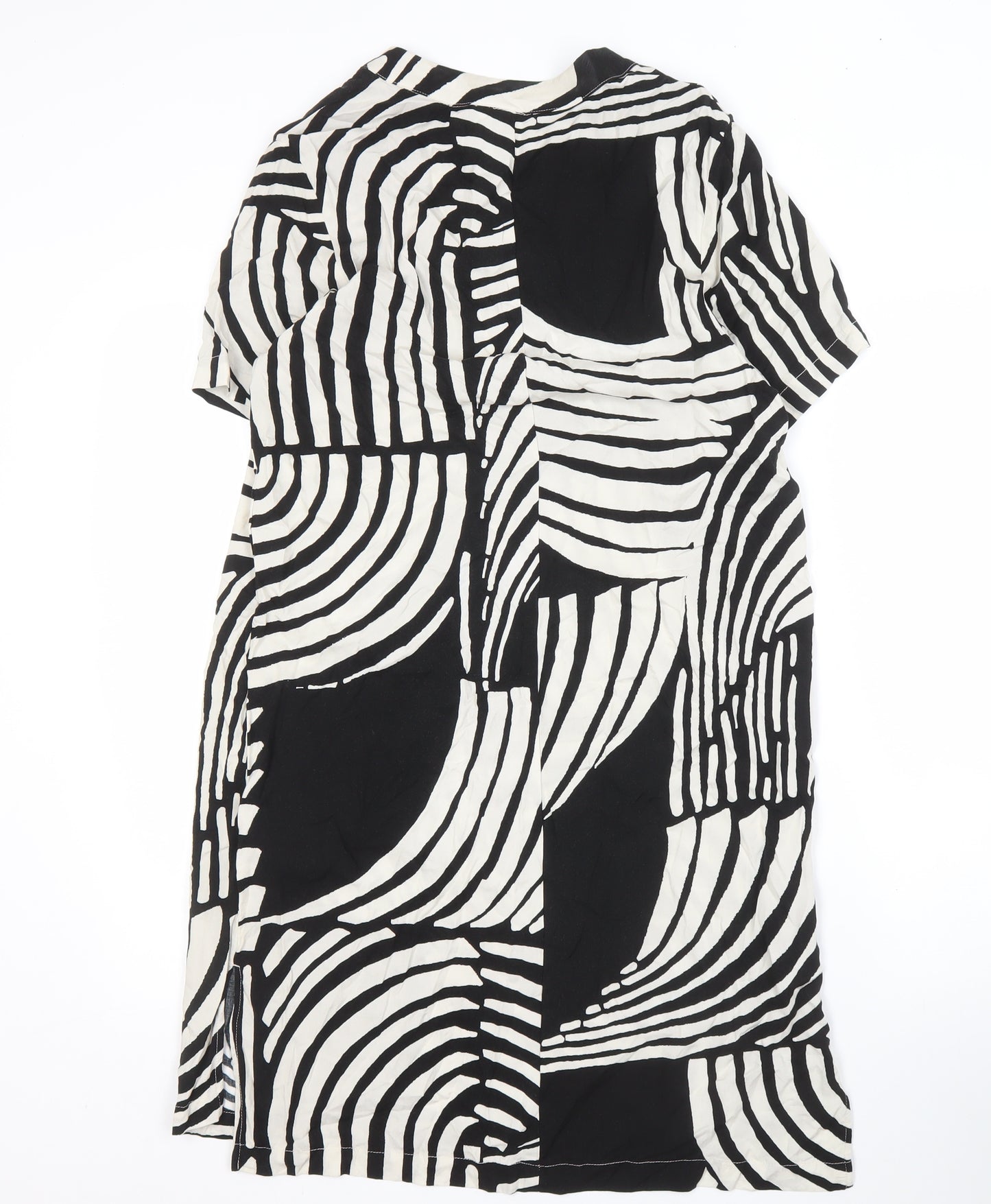 H&M Women's Black & White Geometric Dress XS