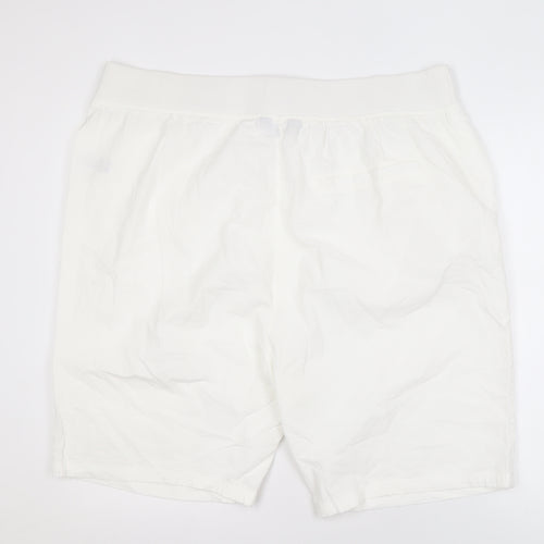 Yours Women’s White Cotton Shorts Size 22-24 Plus