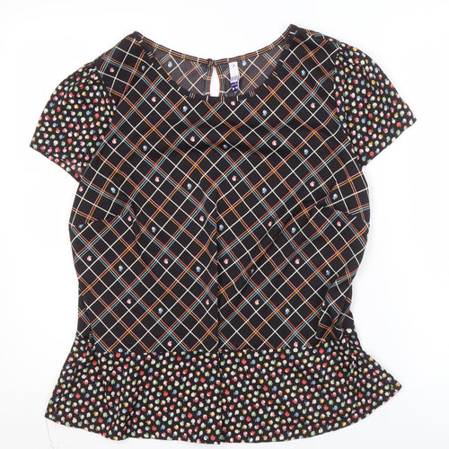 By Henry Holland Women's Black Geometric Blouse, Size 18