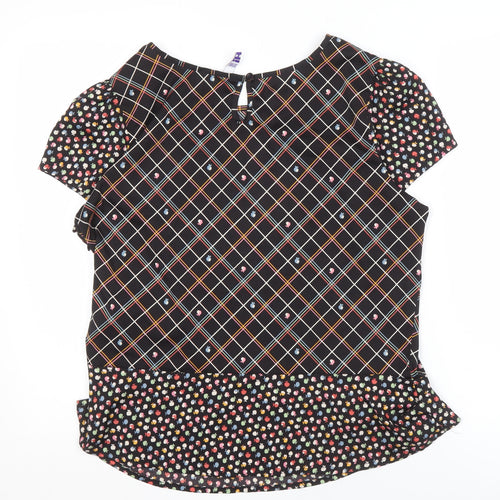 By Henry Holland Women's Black Geometric Blouse, Size 18