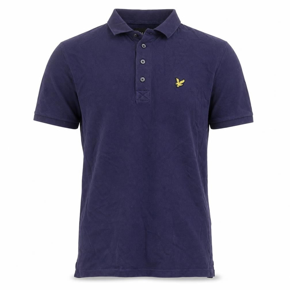 Front view of Lyle & Scott Men’s Blue Polo Shirt M