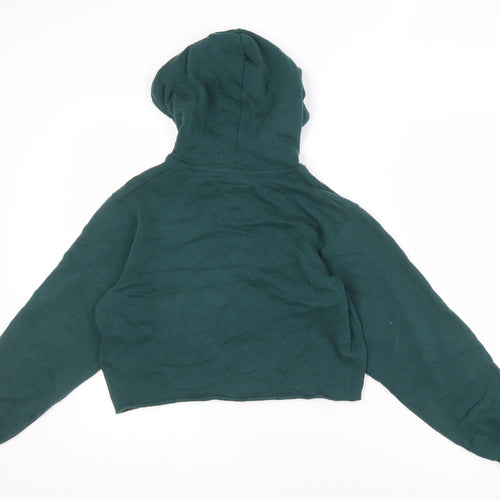 Hollister Women's Green Hoodie 2XS Pullover Embroidered