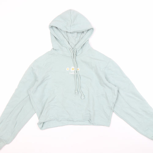 Hollister Women's Green Pullover Hoodie in 2XS