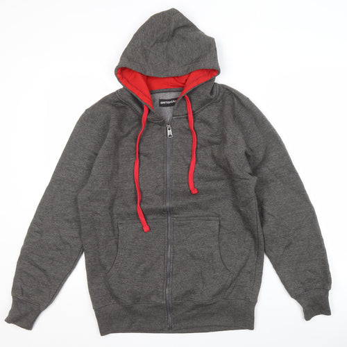 British-Eagle Men's Grey Full Zip Hoodie S