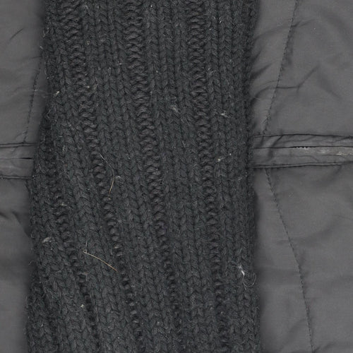 Matalan Men's Black Puffer Jacket M Hooded Winter