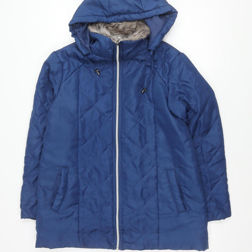 Casual Club Women's Blue Puffer Jacket S