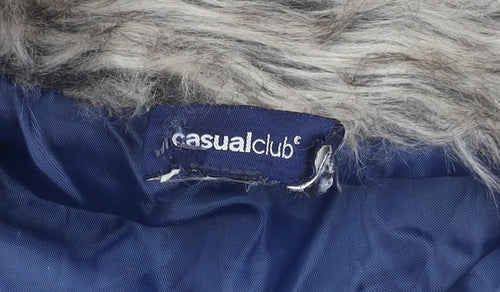 Casual Club Women's Blue Puffer Jacket S