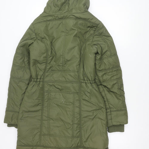 ETAGE Women's Green Mid-Length Puffer Jacket Size 10