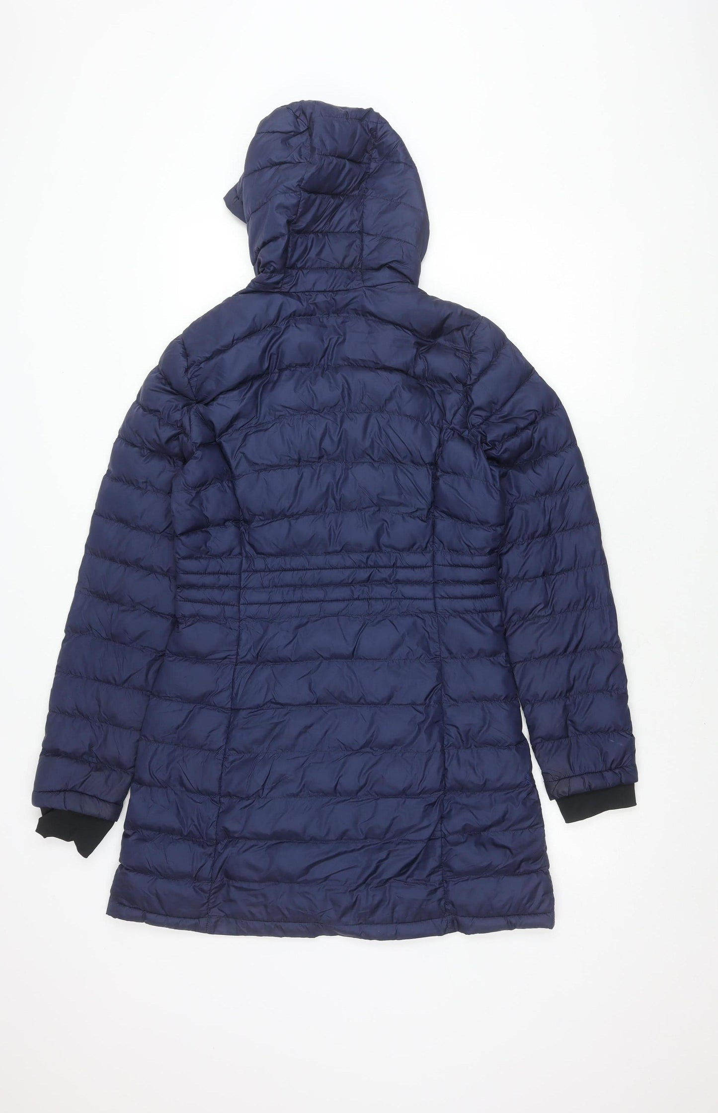 HFX Women's Blue Puffer Jacket S Hooded Zipped Pockets