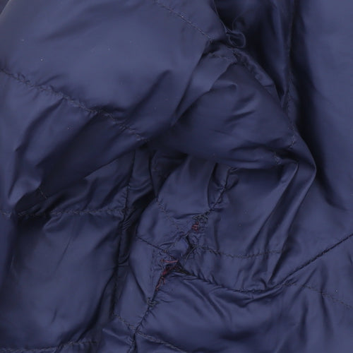 HFX Women's Blue Puffer Jacket S Hooded Zipped Pockets