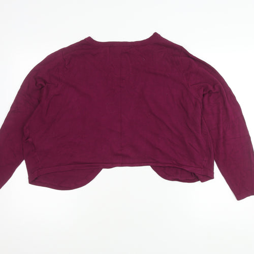 bpc Women's Purple Open Front Cardigan 2XL Long Sleeve