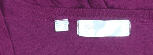 bpc Women's Purple Open Front Cardigan 2XL Long Sleeve