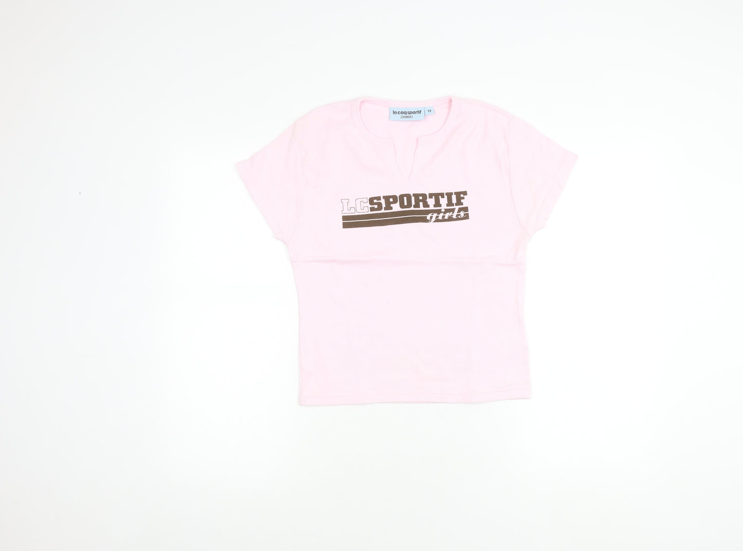 Le Coq Sportif Women's Pink T-Shirt Size 12 Casual Wear
