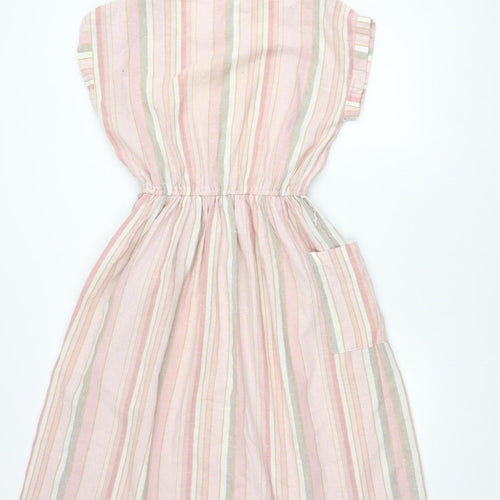 Richards Shops Women's Pink Striped Dress Size 14