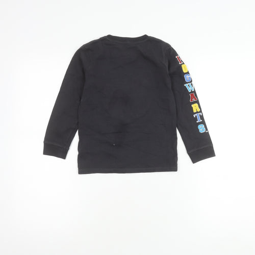 Marks & Spencer Boys Black Harry Potter Long Sleeve T-Shirt 5-6 Years