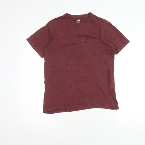 Levi's Men's Red Crew Neck Short Sleeve T-Shirt Size S
