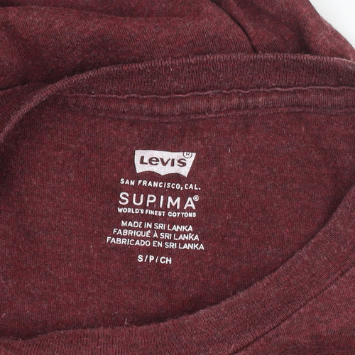 Levi's Men's Red Crew Neck Short Sleeve T-Shirt Size S
