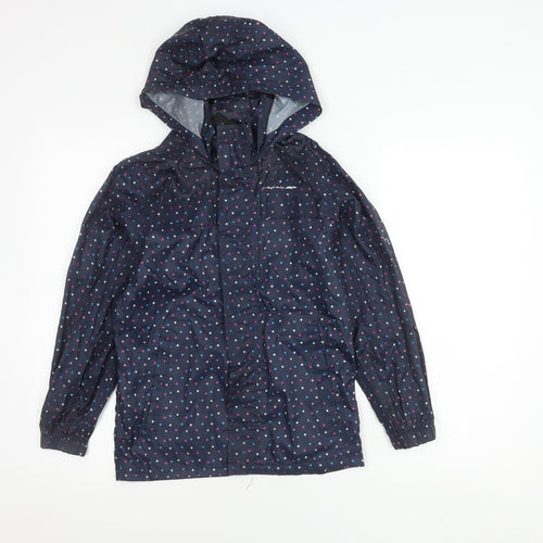 Trespass Girls' Blue Polka Dot Rain Coat 9 Years