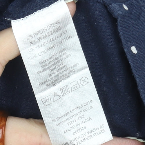 Seasalt Cornwall Women's Blue Polka Dot Dress Size 16