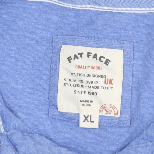 Fat Face Men's Blue Striped Polo Shirt XL