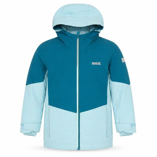 Regatta Girls Blue Parka Jacket 11 Years Hooded Mid-Length