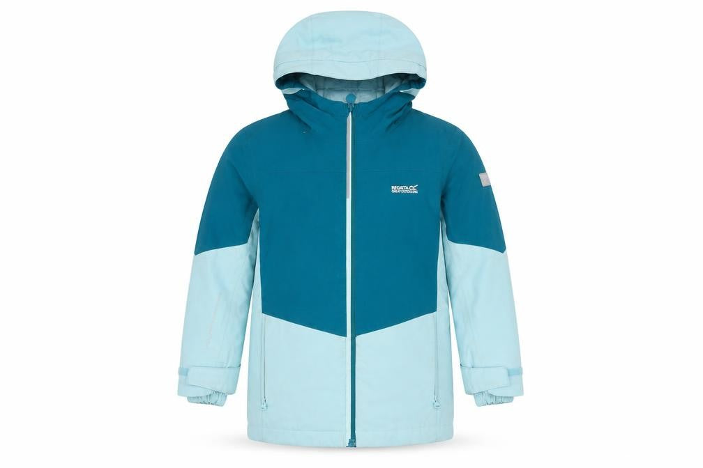 Regatta Girls Blue Parka Jacket 11 Years Hooded Mid-Length