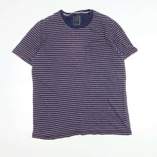 FatFace Blue Striped Men's T-Shirt - L
