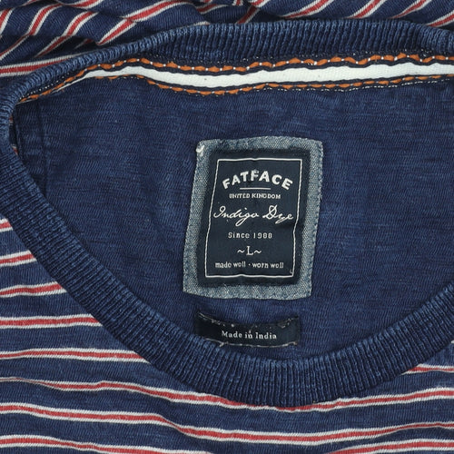 FatFace Blue Striped Men's T-Shirt - L