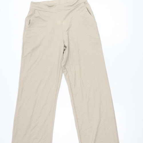 Peruzzi Women's Beige Wide-Leg Trousers Size 8