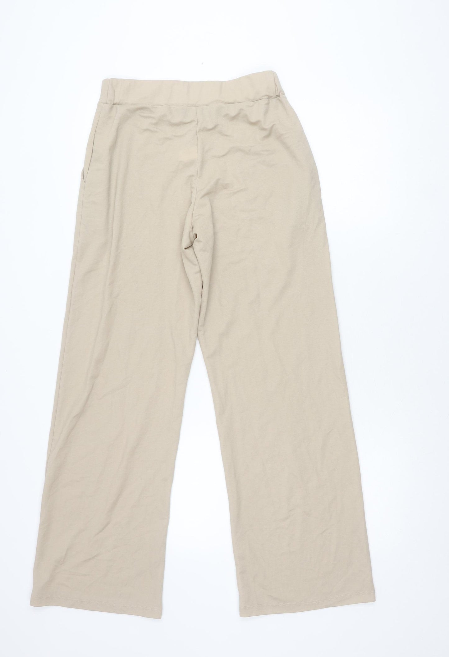 Peruzzi Women's Beige Wide-Leg Trousers Size 8