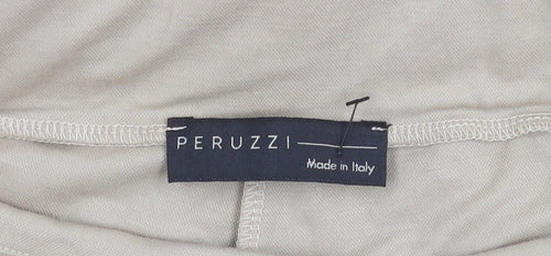 Peruzzi Women's Beige Wide-Leg Trousers Size 8