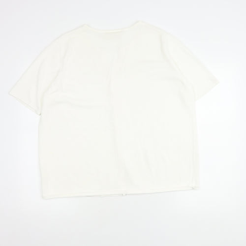 Ann Harvey Women's White Button-Up Top Size 20