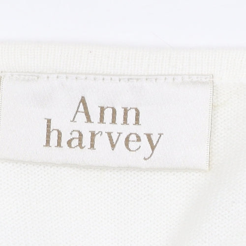Ann Harvey Women's White Button-Up Top Size 20
