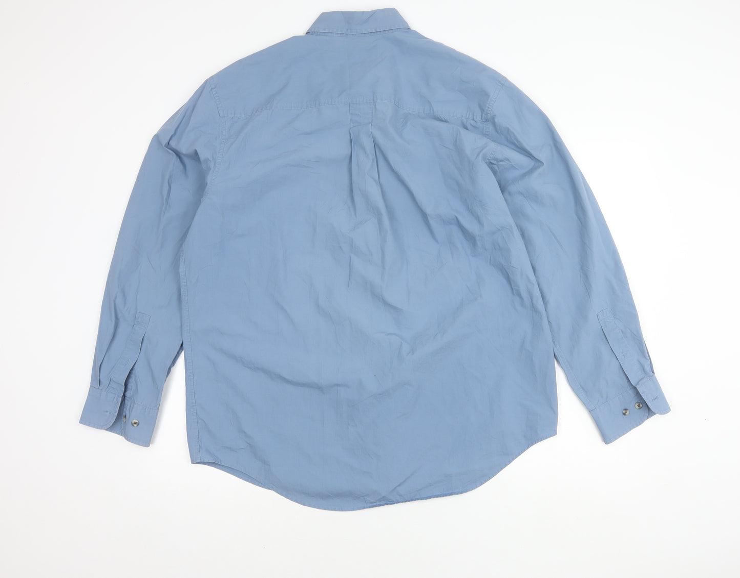 Timberland Men's Blue Casual Shirt - Long Sleeve, Large