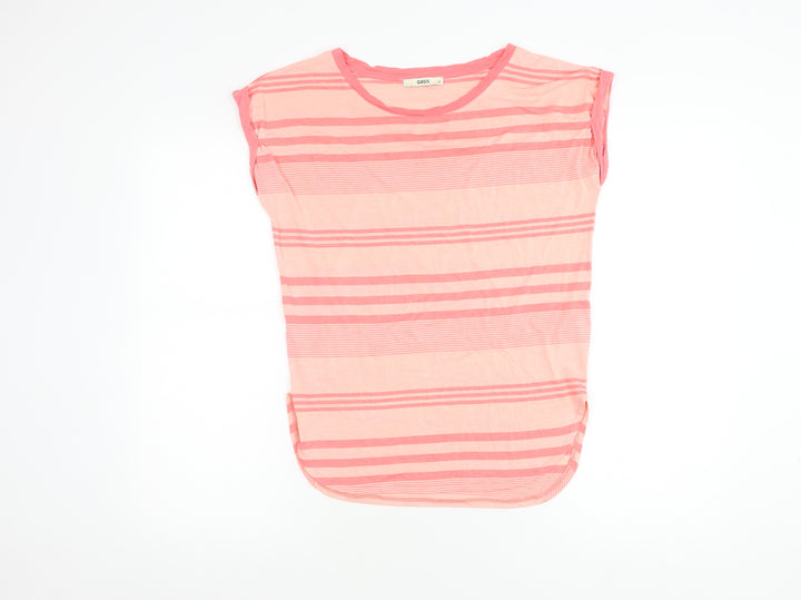 Oasis Women's Pink Striped Sleeveless Top XS