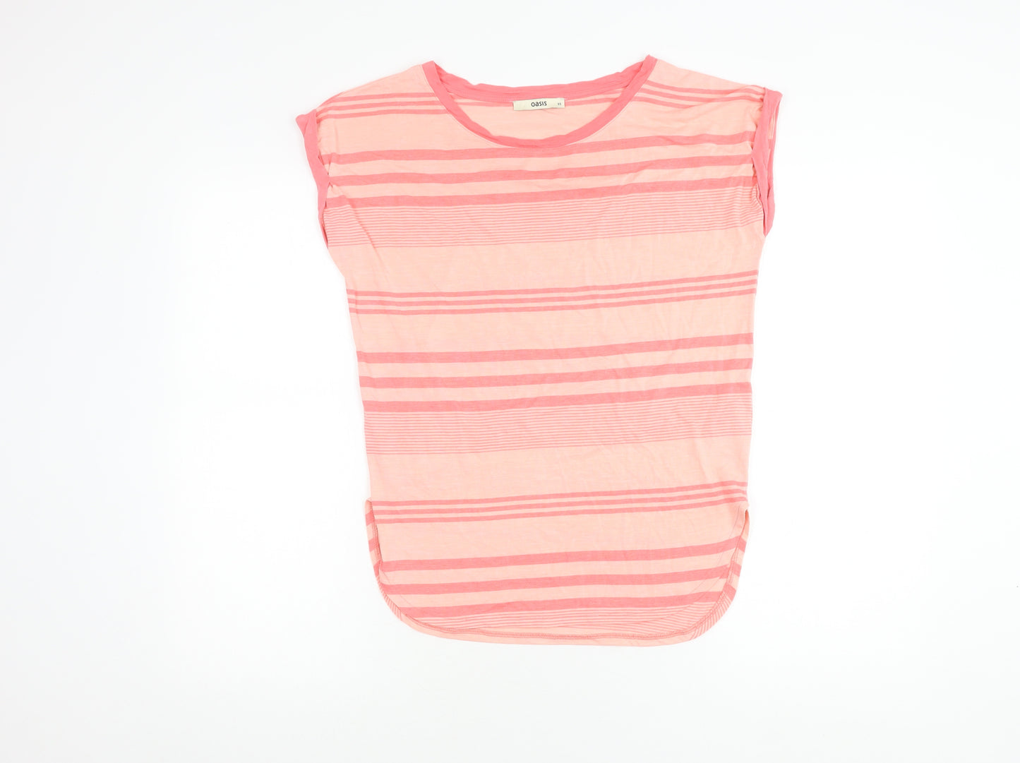 Oasis Women's Pink Striped Sleeveless Top XS