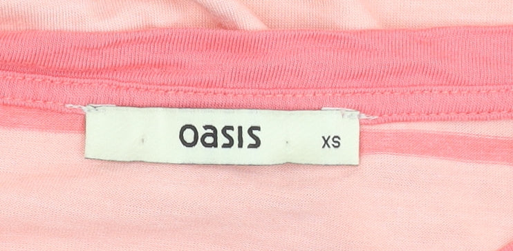 Oasis Women's Pink Striped Sleeveless Top XS