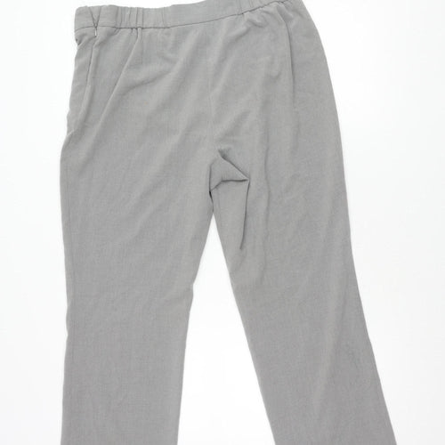 Marks & Spencer Grey Women's Trousers, Size 14, No Pattern