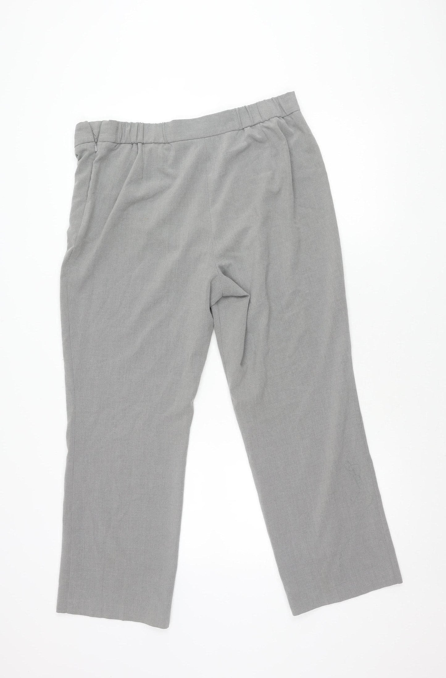 Marks & Spencer Grey Women's Trousers, Size 14, No Pattern