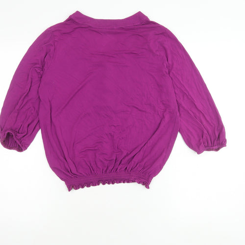 Wallis Women's Purple Stretch Blouse, Small