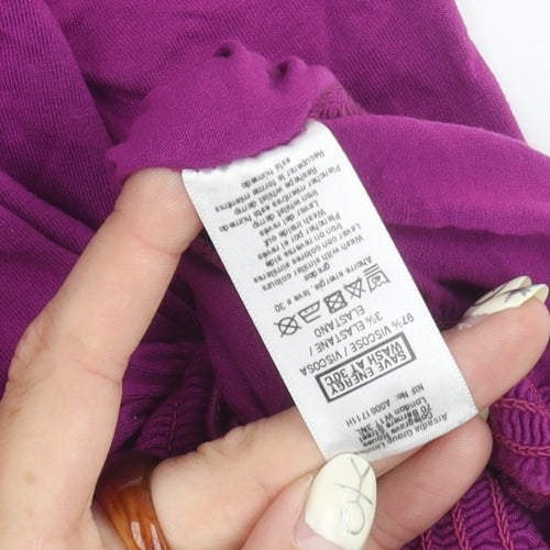 Wallis Women's Purple Stretch Blouse, Small