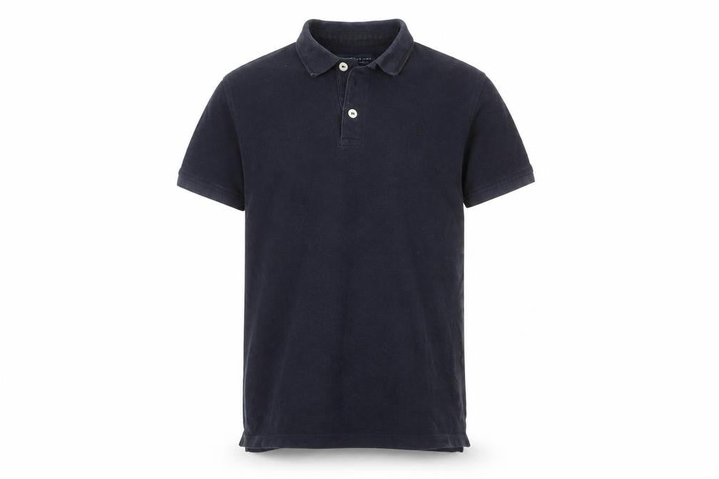 Front view of Jack & Jones Men's Black Cotton Polo, Medium Size