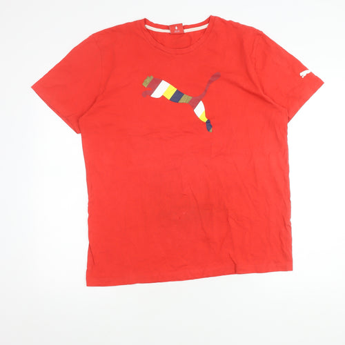 Puma Men's Red Sports T-Shirt L