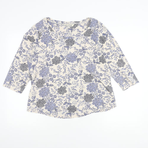M&Co Women's Multicoloured Floral Top, Size 14