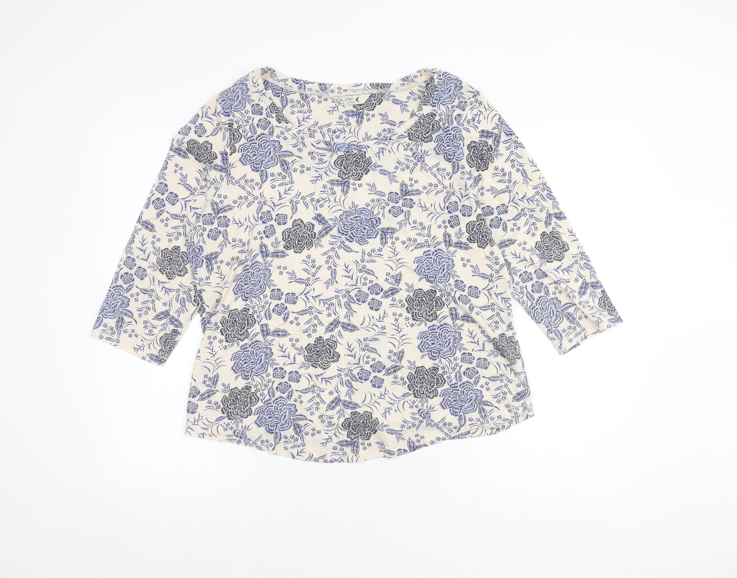 M&Co Women's Multicoloured Floral Top, Size 14