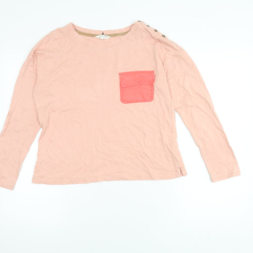 White Stuff Women's Pink Long Sleeve Top UK 12 Casual