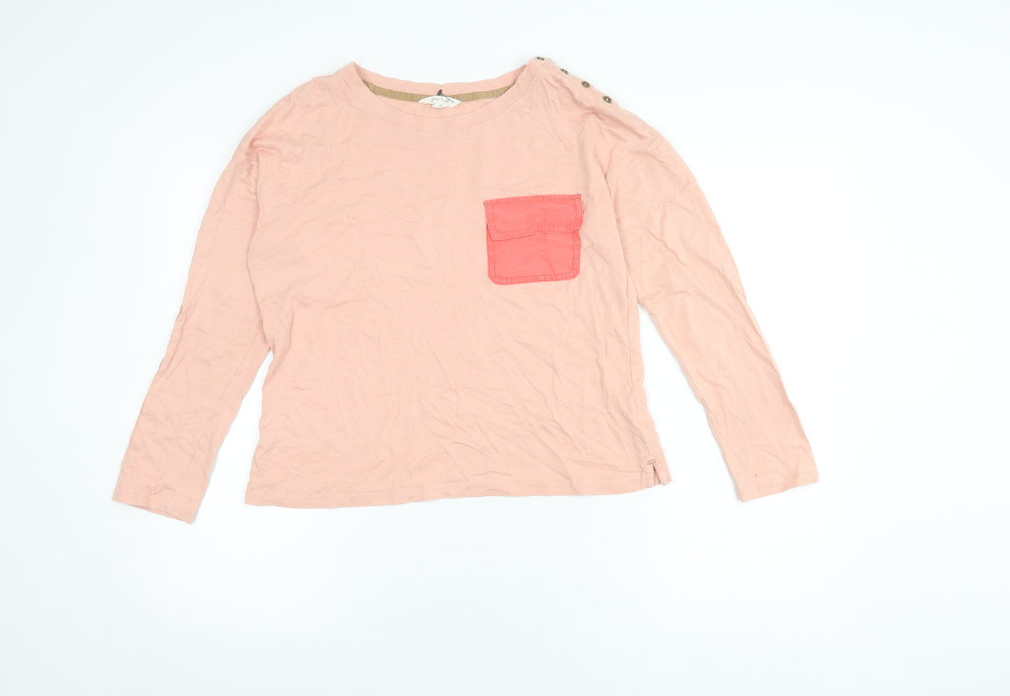 White Stuff Women's Pink Long Sleeve Top UK 12 Casual