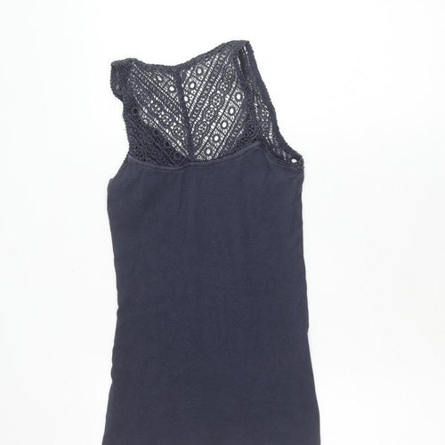 FatFace Women's Blue Lace Tank Top - Size 8