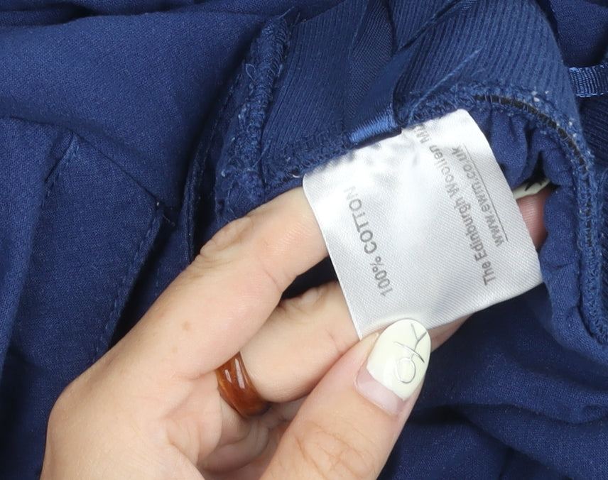 ISLE Women’s Blue Cropped Cotton Trousers Size 14