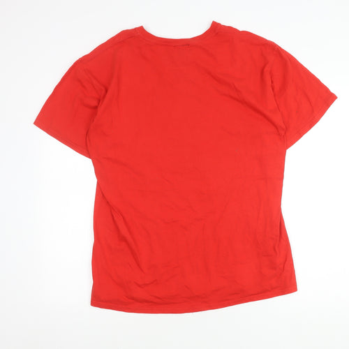 Batman Men's Red Joker Graphic Cotton T-Shirt, Size L